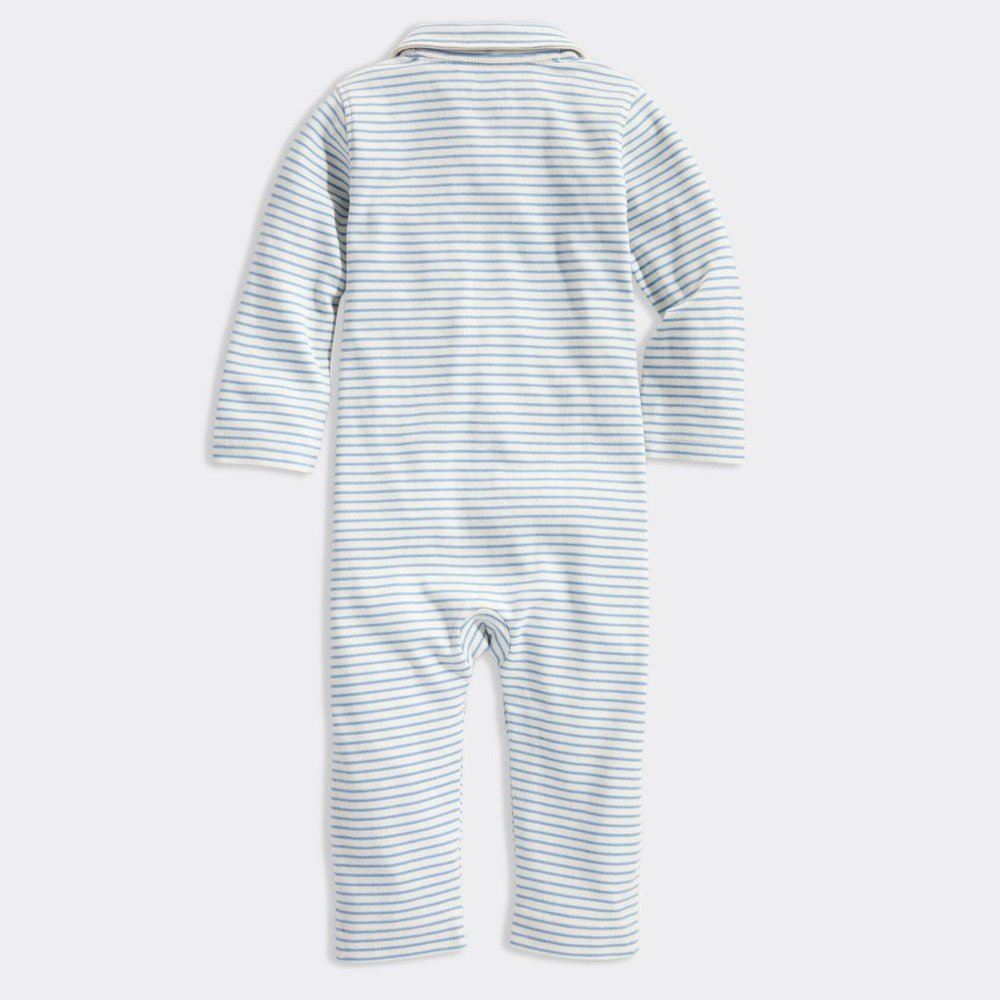 NWT Vineyard Vines Baby Boy Polo Long All Dockside Blue 6-12M - Picture 2 of 6